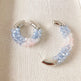 Colored Beaded Earrings Copper White Gold Plated - EX-STOCK CANADA