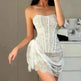 Strapless Lace Tube Top Corset Dress Party Women Fashion And Charming Slim fit Mini Dress  for Evening Party Cocktail. - EX-STOCK CANADA