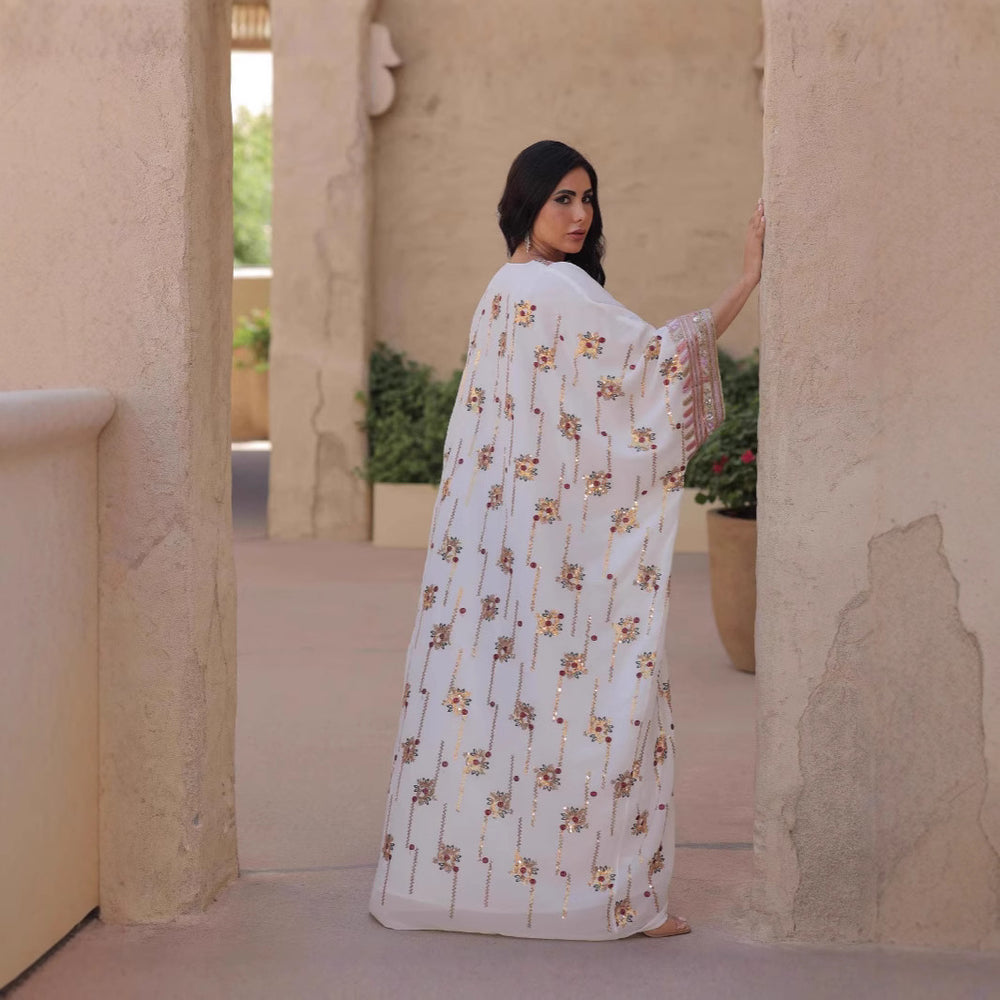 Loose Long Muslim Dress Kaftan With Headscarf - EX-STOCK Canada