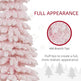 7ft Snow-Flocked Artificial Christmas Tree, Slim Pencil Xmas Tree With 490 Realistic Branches, Metal Base EX-STOCK Canada 