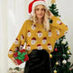 Christmas Sweater Women Cute Cartoon Santa Print Knit Sweater Winter Tops - EX-STOCK CANADA