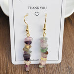 Handmade DIY Natural Crystal Stone Beaded Earrings - EX-STOCK Canada