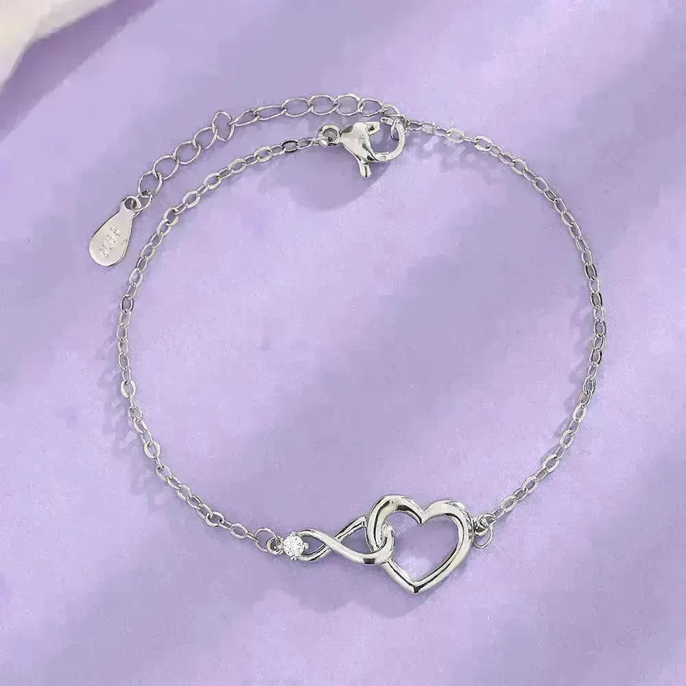Heart-shape Bracelet Fashion Jewelry Versatile Love Bracelet Gift For Girlfriend Valentine's Day - EX-STOCK CANADA