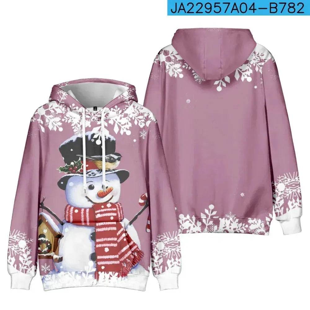Christmas Snowman Personalized Printed Hoodie Sweatshirts - EX-STOCK Canada