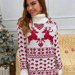 Winter Wool Mini Jumper dress Christmas Turtleneck Sweater Dress - EX-STOCK Canada