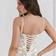 Women White Lace Wedding Dinner Party Cocktail Bodycon Spaghetti Strap Split Long Dress - EX-STOCK CANADA