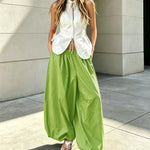 Women's Elastic-Waist Balloon Wide-Leg Pants — product view 10 of 13 | EX-STOCK