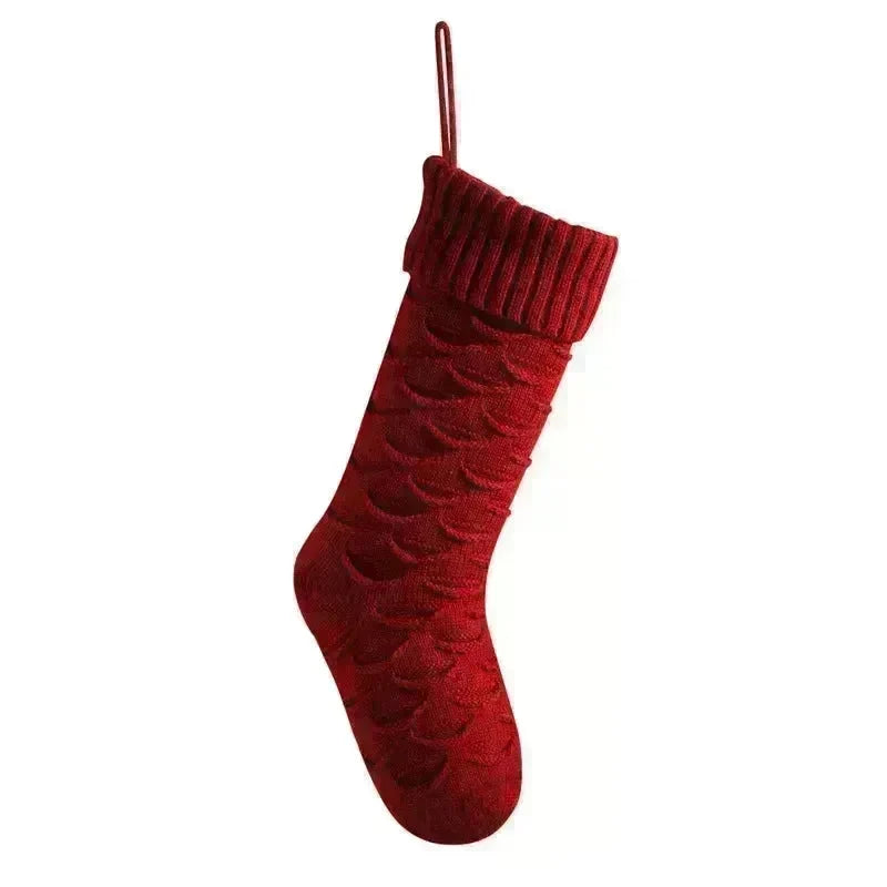 Christmas Gift Bag Decorative Socks Knitted Hanging Decoration - EX-STOCK CANADA
