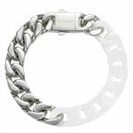 Spliced White Ceramic Cuban Link Chain Bracelet - EX-STOCK CANADA