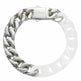 Spliced White Ceramic Cuban Link Chain Bracelet - EX-STOCK CANADA