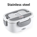 Kitchen Electric Heated Lunch Box Stainless Steel School Car Picnic Food Heating Heater Food Warmer Container EX-STOCK