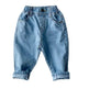 Children's Neutral New Simple Fashion Easy To Match Elastic Waist Casual Denim Trousers for kids - EX-STOCK Canada