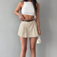 Women's Fashion Solid Color High Waist Mini Skort - EX-STOCK Canada