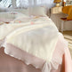 Korean Ice Silk Summer Quilt Four-piece Set Embroidery Lace Air Conditioning Cool Feeling Thin Duvet EX-STOCK Canada 