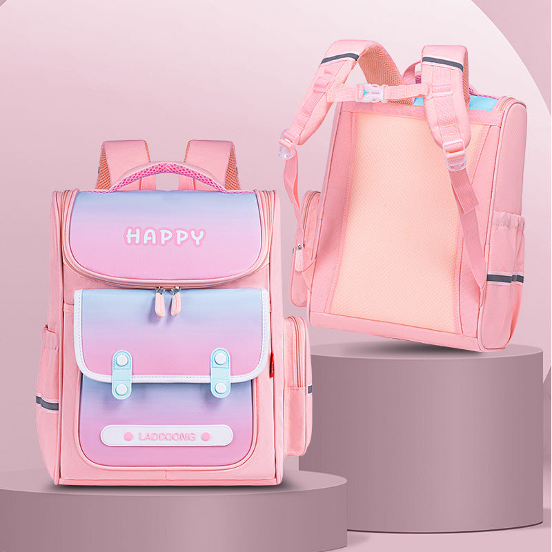 British Style Lightweight And Large Capacity Spine Protection Children's Schoolbag EX-STOCK