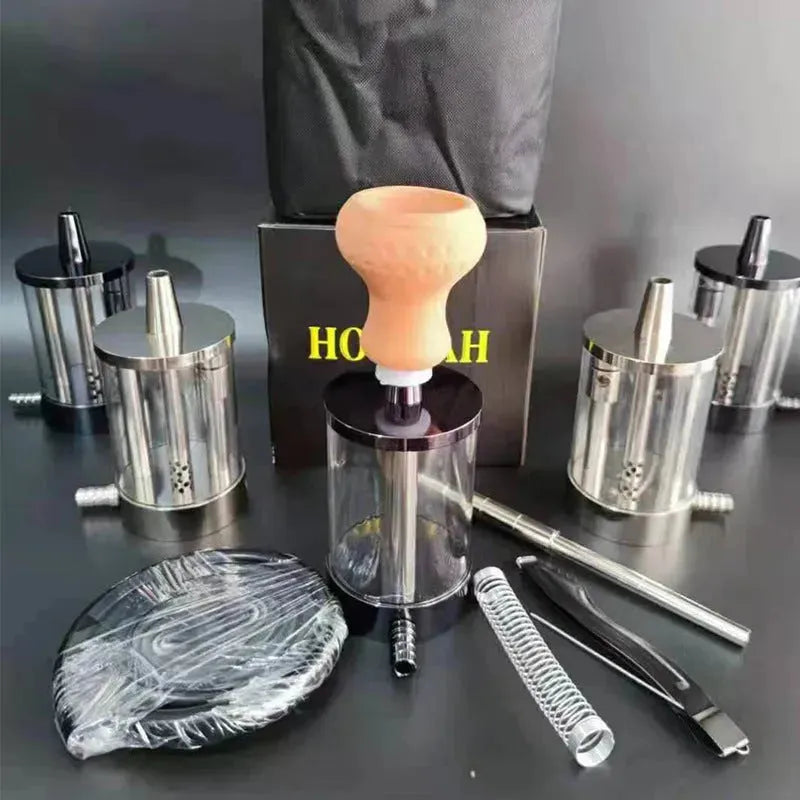Aluminum Alloy Simple Car Portable Arabian Hookah - EX-STOCK CANADA