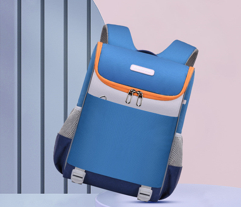Kids Nylon School Backpack – Breathable Lightweight Primary School Bag blue