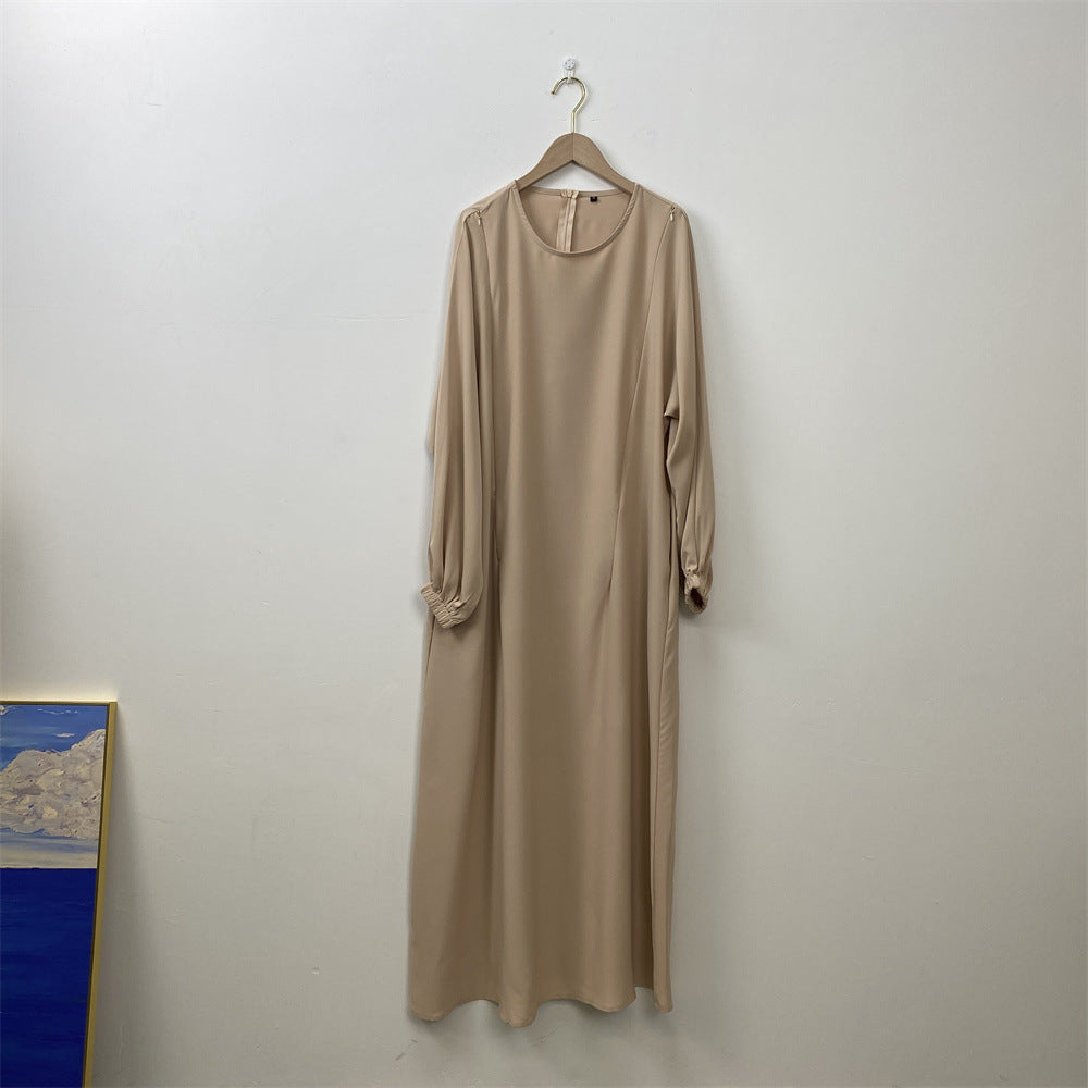 Fashion Nursing Clothes Muslim Long Sleeve Slim Fit Dress - EX-STOCK Canada