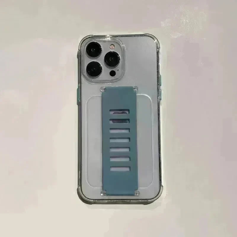 Transparent Case Wrist Strap Bracket Non-slip Phone Case - EX-STOCK CANADA