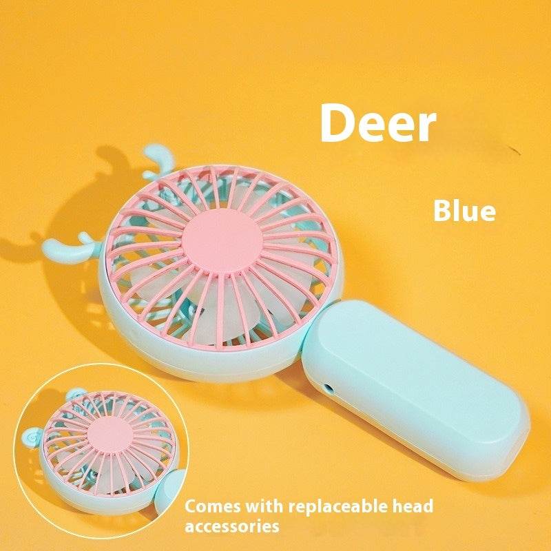 Small Handheld Fan Desktop Cartoon Mini Electric Usb Student Portable Gift - EX-STOCK Canada