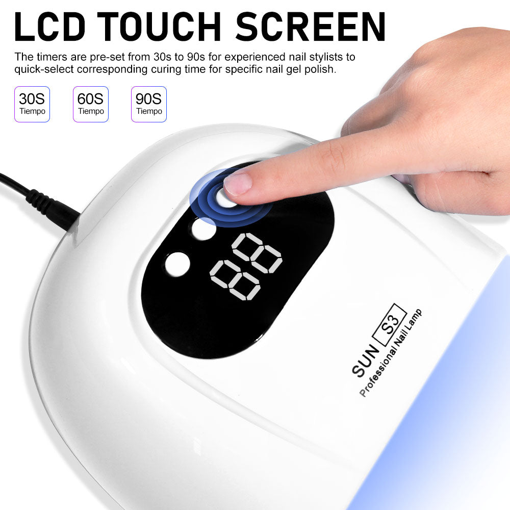 UV Nail Lamp, UV Light For Gel Nails LED Nail Dryer With 3 Timer, Smart Sensor, LCD Display Fast Curing Gel Nail Polish Nail Art Tools Manicure Accessories EX-STOCK Canada 