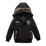 Small Medium-Sized Boys Cotton-Padded Fur Hoodie Winter Jackets for kids - EX-STOCK Canada