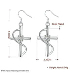 New Cross-border Popular Elongated Silver Dangling  drop Earrings - EX-STOCK CANADA