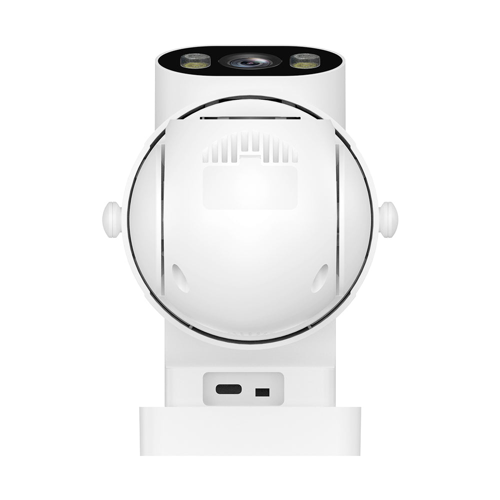 White 4G LTE Outdoor PTZ Security Camera with Solar Panel 9