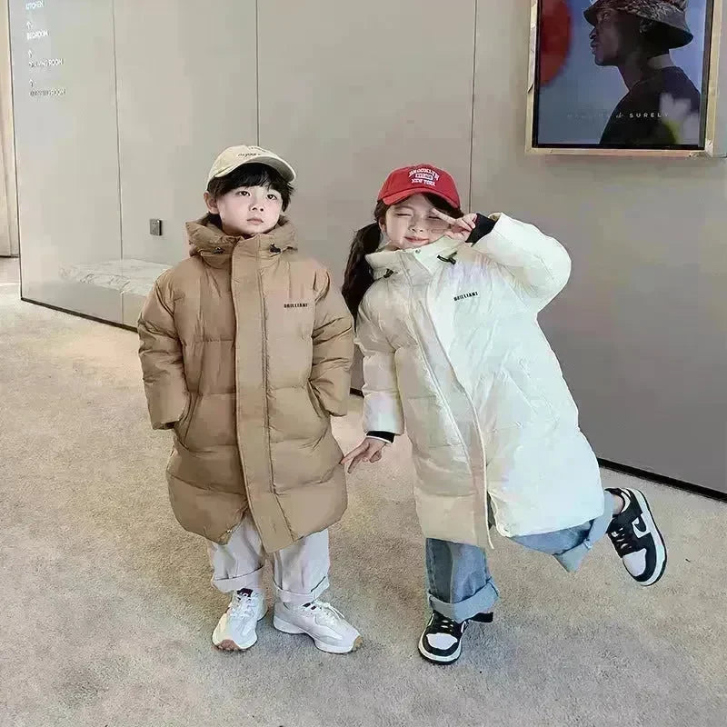 Children's Mid-length Down Jacket Thickened Winter Jacket  for kids - EX-STOCK CANADA