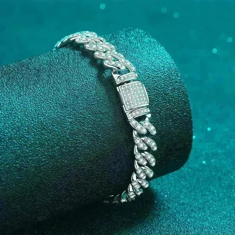 Cuban Link Chain Moissanite Bracelet - EX-STOCK CANADA