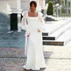 Women's Ruffled Long Sleeve Banquet Temperament High Waist Mop White Wedding  Party Fish Tail Styled  Dress Mermaid Dress - EX-STOCK CANADA