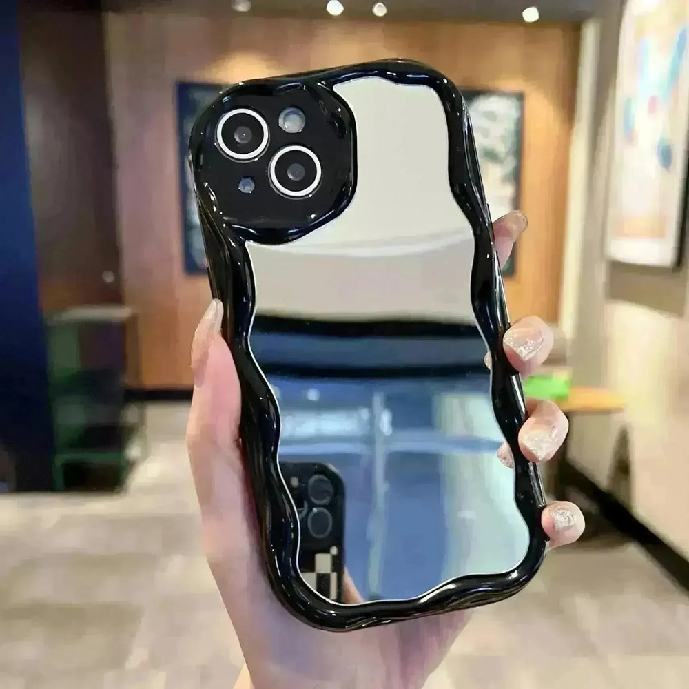 Cream Pattern Mirror Phone Case Drop-resistant Transparent Case - EX-STOCK CANADA