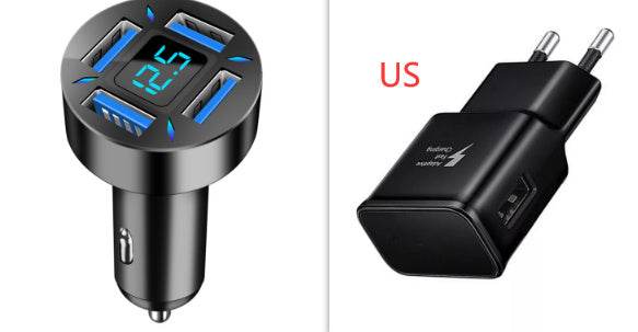 Four-port Car Charger 4USB Car Charger EX-STOCK Canada 
