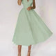 Charming V-neck Suspender Dress Summer Fashion A-Line Long Dresses For Women Sleeveless Skater Dress for Wedding cocktail evening  dinner party events - EX-STOCK CANADA