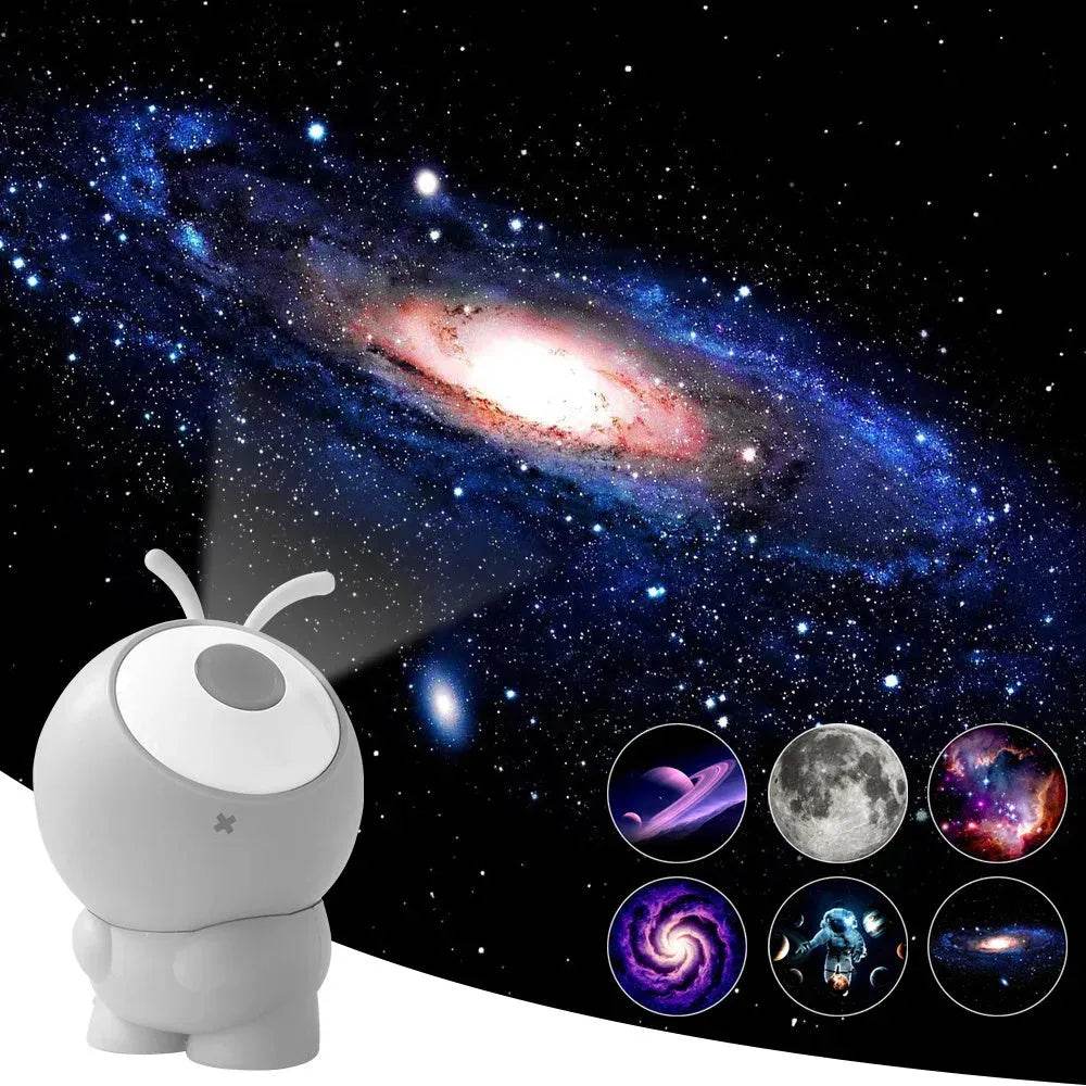 6in1 Night Light Rotating Galaxy Starry Bedroom Projector Decor Lamp - EX-STOCK Canada