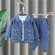 Neutral Unisex Denim Suit Spring Clothes Western Style Denim Two piece for boys and girls - EX-STOCK Canada