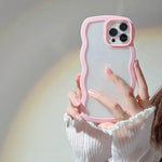 Wave Border Mobile Phone Case Solid Color Simple Candy Color - EX-STOCK Canada