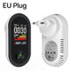 Gas detector with digital display and EU plug on a white background