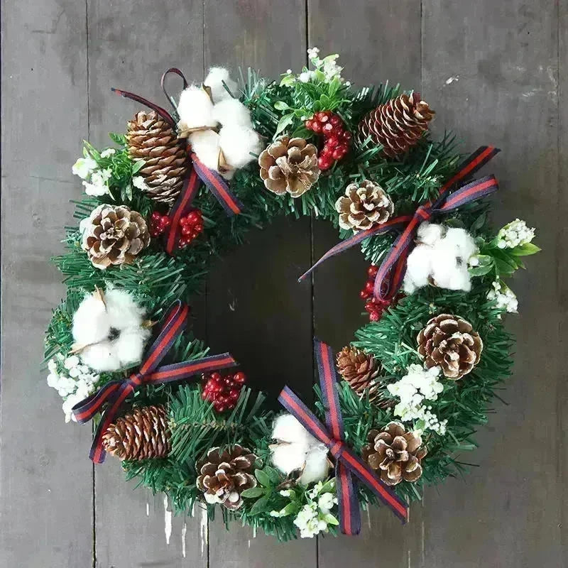 Creative Christmas Door Wreath Christmas Decoration Artificial Garland Wreaths For Car Home Window Wall Decoration - EX-STOCK CANADA