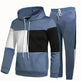 Casual Classic Plaid  Long Sleeve Sweatshirt Hoodie set Suit men - EX-STOCK CANADA