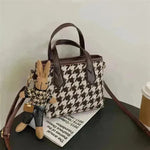 Fashion Houndstooth Shoulder Bags Portable Checkerboard Handbags All-match Messenger Crossbody Bag Women - EX-STOCK CANADA