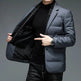 Winter Men's Suit Detachable Scarf Collar Casual Down Jacket - EX-STOCK Canada