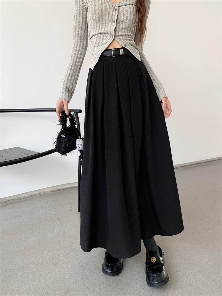 Women's All-matching Slim Fit Temperament Pleated Maxi Skirt - EX-STOCK Canada