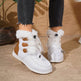 Fashion Round Toe Snow Boots Winter Warm Plush Flat Cotton Shoes Versatile Simple Short Boot For Women - EX-STOCK Canada