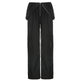 Solid Color High-waisted Zipper V Loose Straight Pocket Street fashion Cargo Pants Women - EX-STOCK Canada