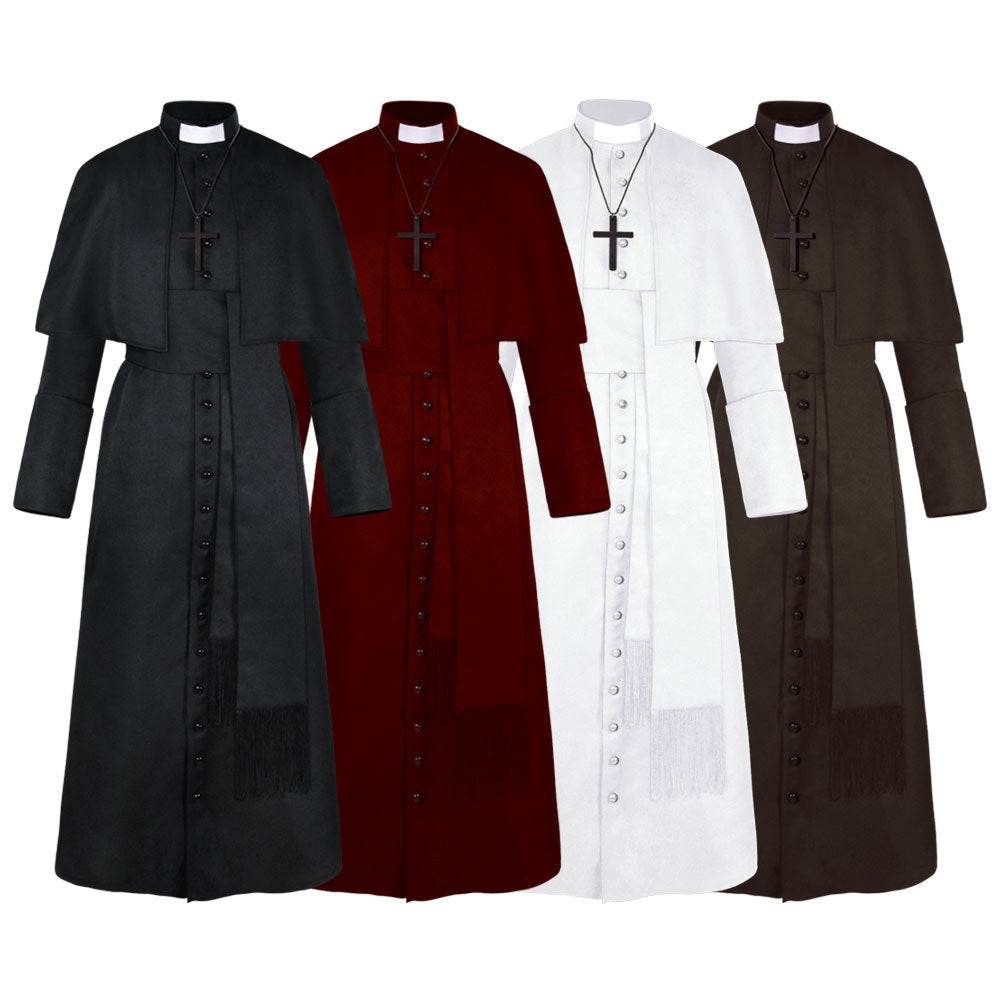 Halloween Priest Medieval Retro Cosplay Costume - EX-STOCK Canada