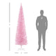 7' Pencil Christmas Tree, Slim Artificial Xmas Tree With Realistic Branches, Sturdy Metal Stand, Pink EX-STOCK Canada 