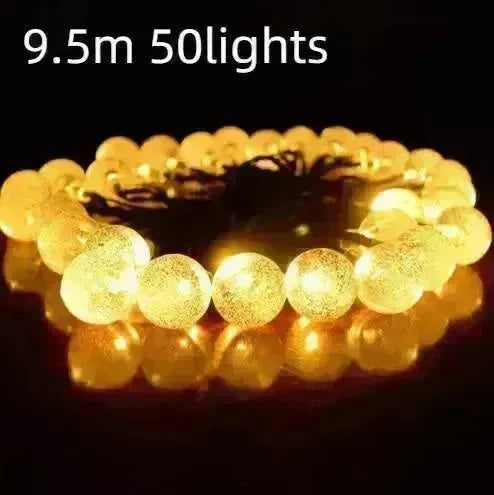 Crystal solar power of the led lamp string lights christmas lights solar garden outdoor decoration for christmas - EX-STOCK CANADA