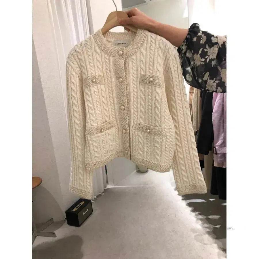 New Autumn Winter Ladies Button Twist Knit Sweater Cardigan - EX-STOCK Canada