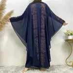 Chiffon Hot Drill Bat Sleeve Arab Robe - EX-STOCK CANADA